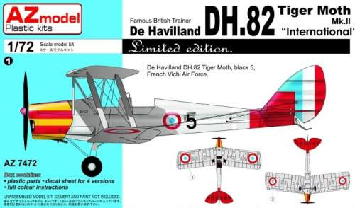 AZ Model 1:72 - DE HAVILLAND DH.82 TIGER MOTH MK. II INTERNATIONAL
