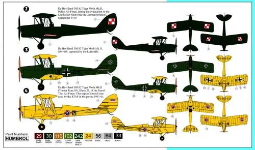 AZ Model 1:72 DE HAVILLAND DH.82 TIGER MOTH MK. II OTHER USERS