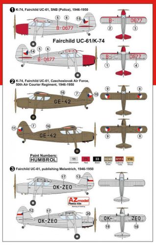 AZ Model 1:72 Fairchild UC-61 Forwarder