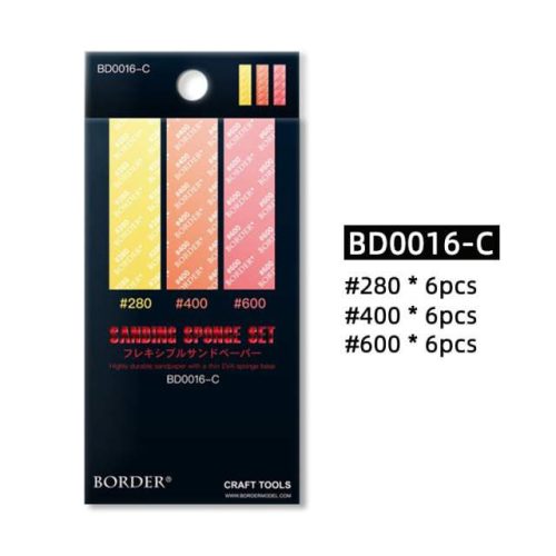 Border Model Sanding sponge set 280# 400# 600# 18pcs