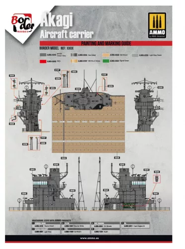 Border model BS002 1:35 Akagi Bridge with Flight Deck