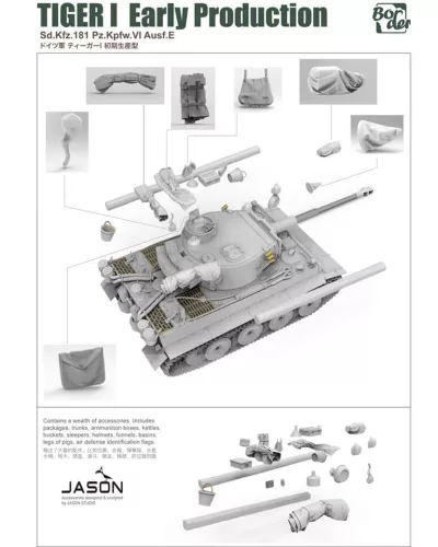 Border Model 1:35 Tiger I Early Production Sd.Kfz.181 Pz.Kpfw.VI Ausf.E