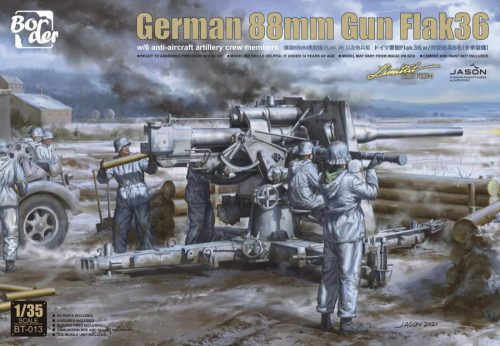 Border Model 1:35 German 88mm Gun Flak37 in metal box (limited edition)