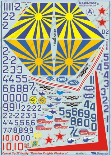 Begemot 1:48 Sukhoi Su-27 Flankers (20) Includes 'Soviet Knights' five vers