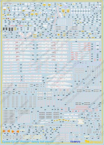 Begemot 1:72 Sukhoi Su-24”Fencer” family full stencil data