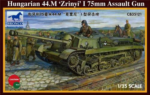 Bronco 1:35 Magyar 44.M Zrinyi I. 75mm tank makett