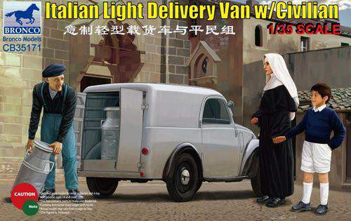 Bronco Model 1:35 Italian Light Delivery Van with Civilian