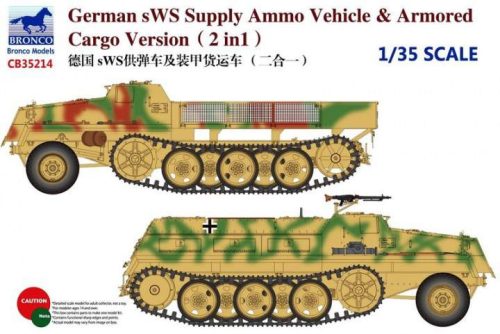 Bronco Model 1:35 German sWS Supply Ammo Vehicle & Armored Cargo Version