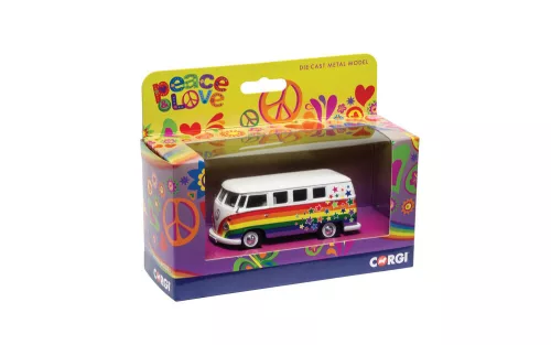 Corgi 1:43 Volkswagen Campervan - Peace Love and Wishes