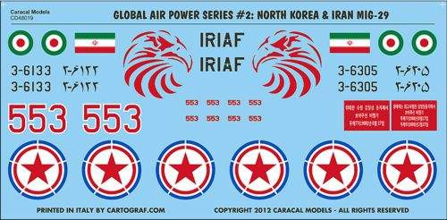 Caracal Models - Globális légierő sorozat Mig-29 2. rész CD48019
