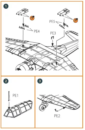 Clear Prop Accessories 1:144 Ki-51 Sonia (all versions) PE parts for CP kits CP14401/CP14402/CP14403