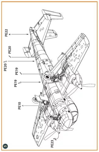 Clear Prop Accessories 1:144 OV-1 A/JOV-1A Mohawk PE parts and painting mask for CP kits
