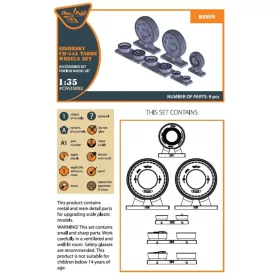   Clear Prop Accessories 1:35 CH-54A Tarhe wheel set for ICM kits