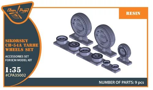 Clear Prop Accessories 1:35 CH-54A Tarhe wheel set for ICM kits