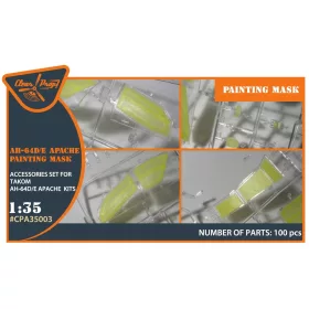   Clear Prop Accessories 1:35 AH-64D/E Apache painting mask for TAKOM kit