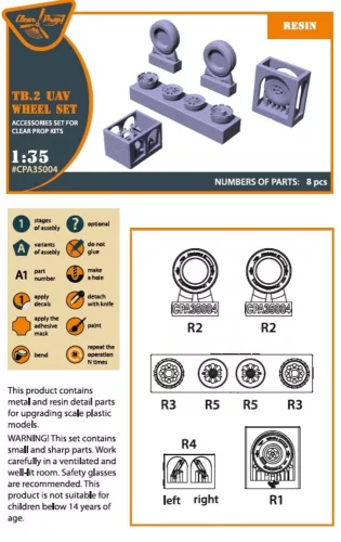 Clear Prop Accessories 1:35 TB.2 wheel set