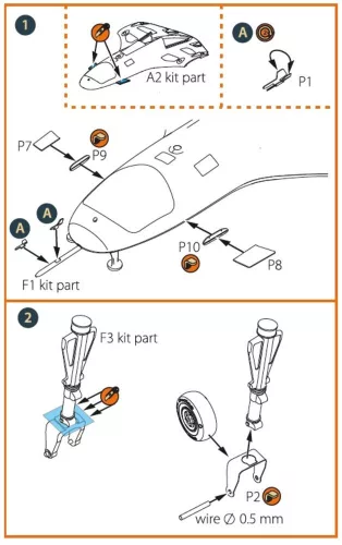 Clear Prop Accessories 1:35 TB.2 PE parts for CP kit