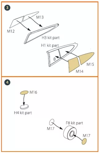 Clear Prop Accessories 1:48 Hawk H-75 N/O for CP kit painting mask for CP kits CP4803/CP4804