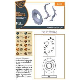   Clear Prop Accessories 1:48 Hawk H-75 M/N/O resin exhaust for CP kits CP4803/CP4804