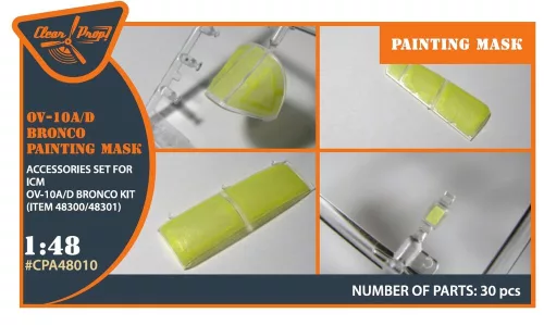 Clear Prop Accessories 1:48 OV-10 A/D Bronko painting mask for ICM kits 48300/48301