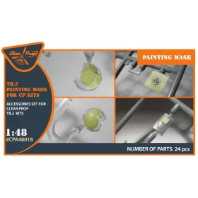 Clear Prop Accessories 1:48 TB.2 painting mask for CP kits