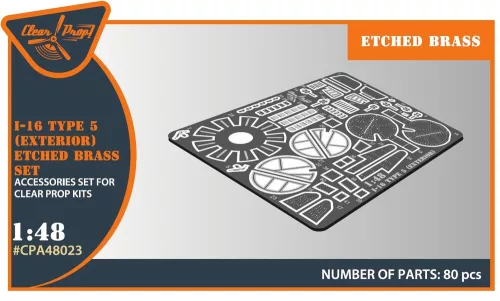 Clear Prop Accessories 1:48 I-16 type 5 EXTERIOR PE parts for CP kits