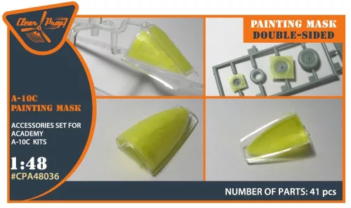 Clear Prop Accessories 1:48 A-10C double-sided painting mask for ACADEMY kit