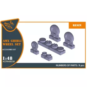   Clear Prop Accessories 1:48 AMX Ghibli wheel set for Kinetic, HobbyBoss kits