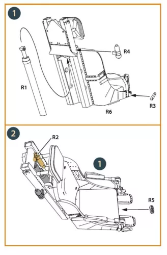 Clear Prop Accessories 1:48 F-86A Ejection seat early for CP kits