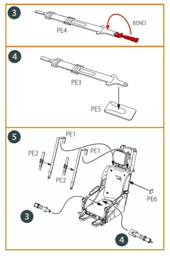 Clear Prop Accessories 1:48 F-86A Ejection seat early for CP kits