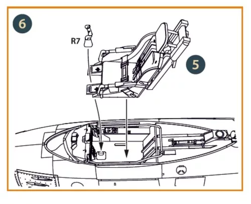 Clear Prop Accessories 1:48 F-86A Ejection seat early for CP kits