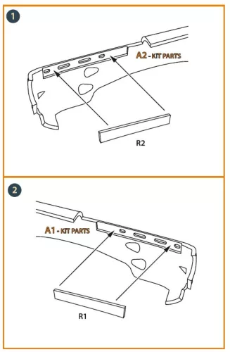 Clear Prop Accessories 1:48 Morane-Saulnier exhausts for Dora Wings kit