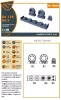 Clear Prop Accessories 1:48 Hs 129B2/3 Wheels set (weighted) for Takom kit