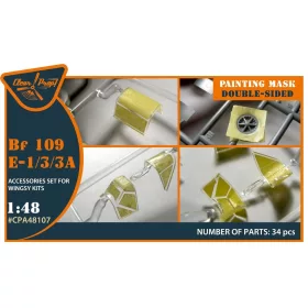   Clear Prop Accessories 1:48 Bf-109E-1/3/3a double-sided painting mask for Wingsy Kits