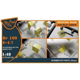   Clear Prop Accessories 1:48 Bf-109E-4/7 double-sided painting mask for Wingsy Kits