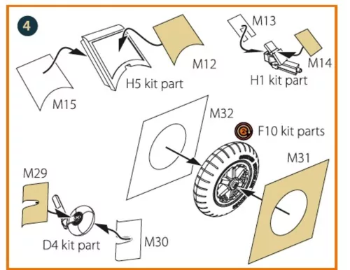 Clear Prop Accessories 1:48 Bf-109E-4/7 double-sided painting mask for Wingsy Kits