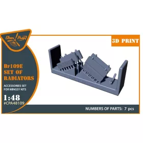   Clear Prop Accessories 1:48 Bf-109E set of radiators for Wingsy Kits