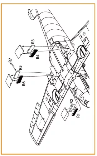 Clear Prop Accessories 1:48 Bf-109E set of radiators for Wingsy Kits