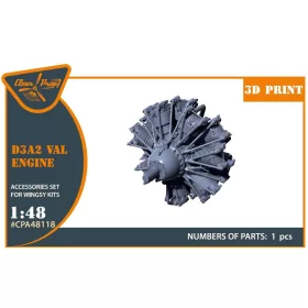 Clear Prop Accessories 1:48 D3A2 VAL engine for Wingsy Kits