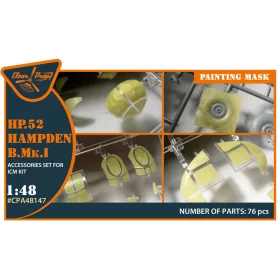   Clear Prop Accessories 1:48 HP.52 Hampden B.Mk.I painting mask for ICM