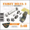 Clear Prop Accessories 1:48 Fairey Delta 2 accessories set for Dora Wings