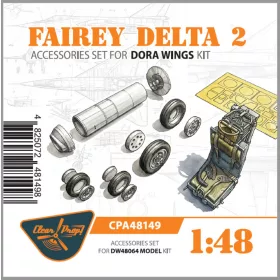   Clear Prop Accessories 1:48 Fairey Delta 2 accessories set for Dora Wings