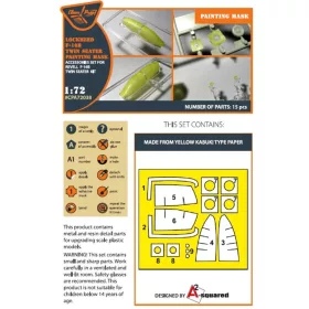   Clear Prop Accessories 1:72 F-16B/D twin seater painting mask for REVELL kit