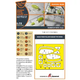   Clear Prop Accessories 1:72 F-16 single seater painting mask for REVELL kit