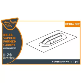   Clear Prop Accessories 1:72 DH.88 Comet vacuum formed canopy for CP kits
