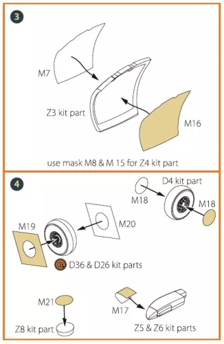 Clear Prop Accessories 1:72 OV-1 A/JOV-1A Mohawk painting mask for CP kit CP72016