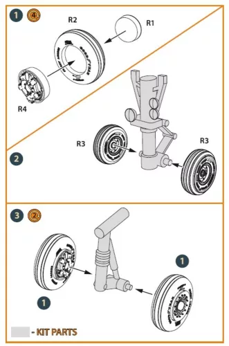 Clear Prop Accessories 1:72 EMB-145 wheel set for A-model kits