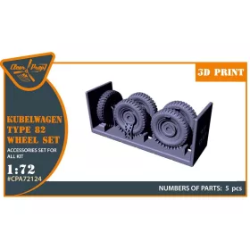 Clear Prop Accessories 1:72 Kubelwagen type 82 Wheel set