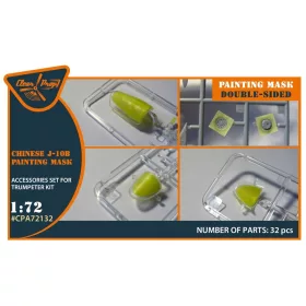   Clear Prop Accessories 1:72 Chinese J-10B double-sided painting mask for Trumpeter kit 01651
