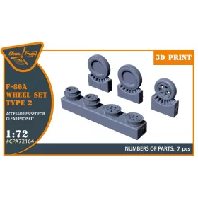   Clear Prop Accessories 1:72 F-86A wheel set type 2 for CP kits